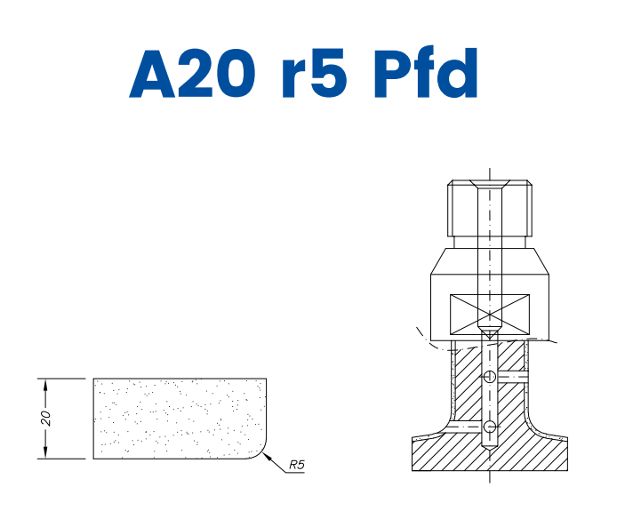 Line 20 Sink Hole, A20 r5 PFD (20mm r5 Eased Edge Polished Face Down (¼ Radius))