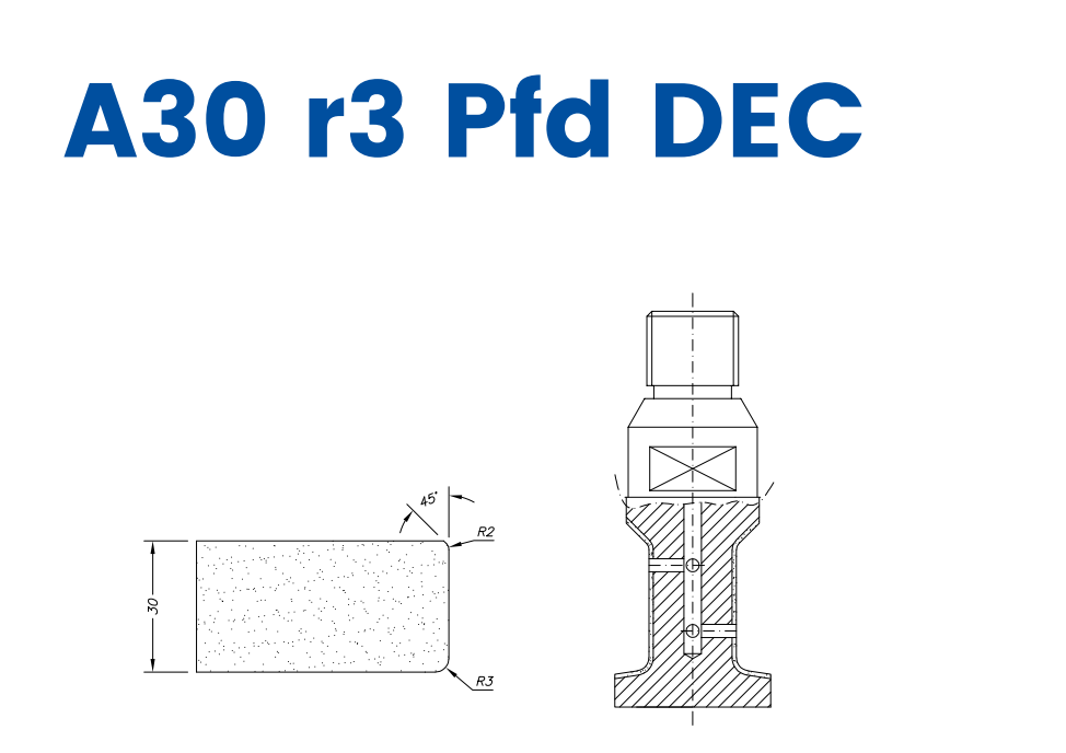 A30 r3 PFD DEC (30mm r3 Eased Edge Polished Face Down DEC)
