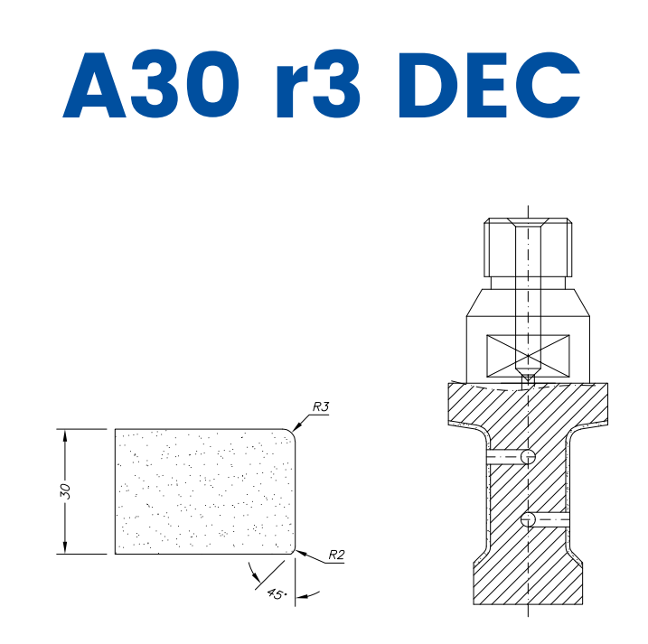 A30 r3 DEC (30mm r3 Eased Edge DEC)