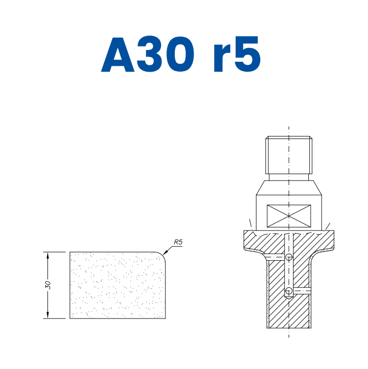 A30 r5 (30mm r5 Eased Edge)