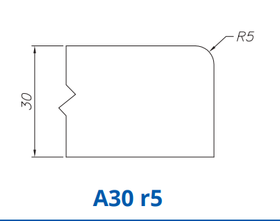 A30 r5(30mm r5 Eased Edge - Router Bits)