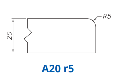 A20 r5(20mm r5 Eased Edge - Router Bits)