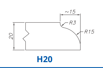 H20(20mm Dupont - Router Bits)