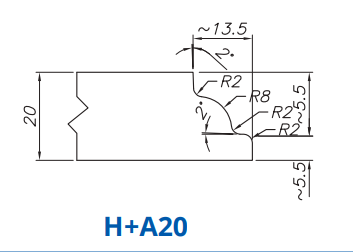 H+A20(20mm Stepped Dupont - Router Bits)