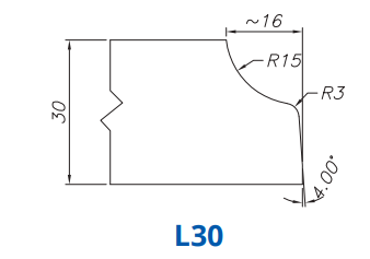 L30(30mm Cove (r15) - Router Bits)