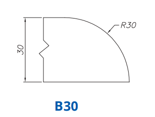 B30(30mm Demi Bullnose - Router Bits)