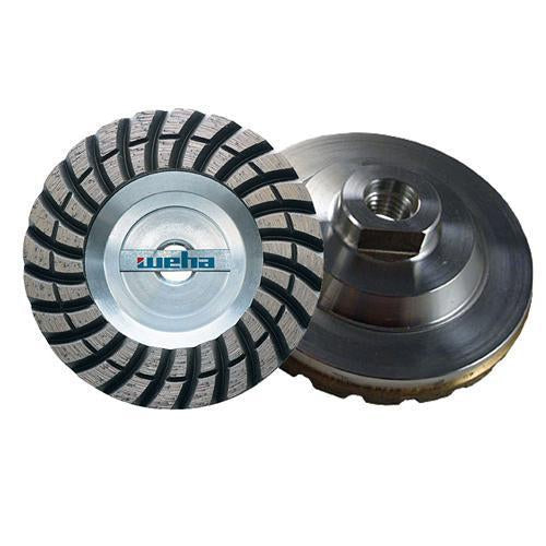 Weha 4 Aluminum cupwheel X Crs for Stone Fabrication - side view