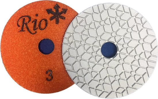 RIO 4 Inch GEO 3-Step Polishing Pad for Granite and Stone Finishing - side view