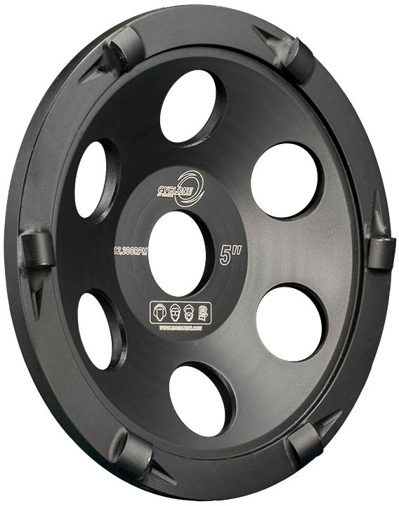Cyclone PCD Wheel Metal Backed 5" x 6N