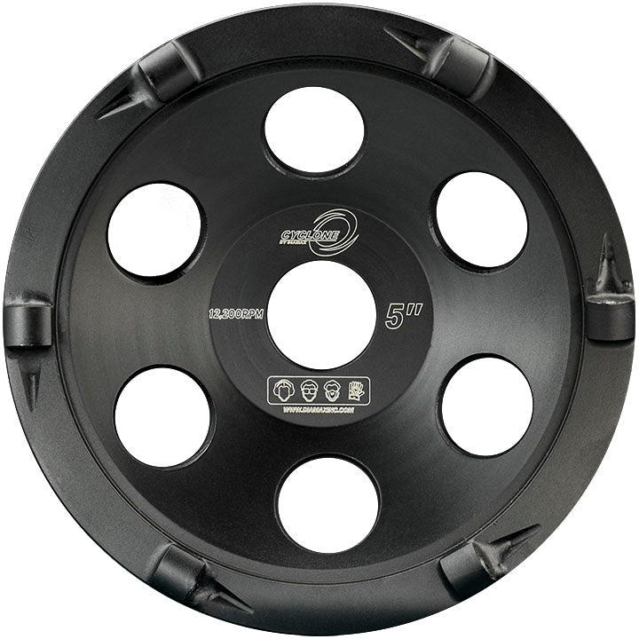 Cyclone PCD Wheel Metal Backed 5" x 6N