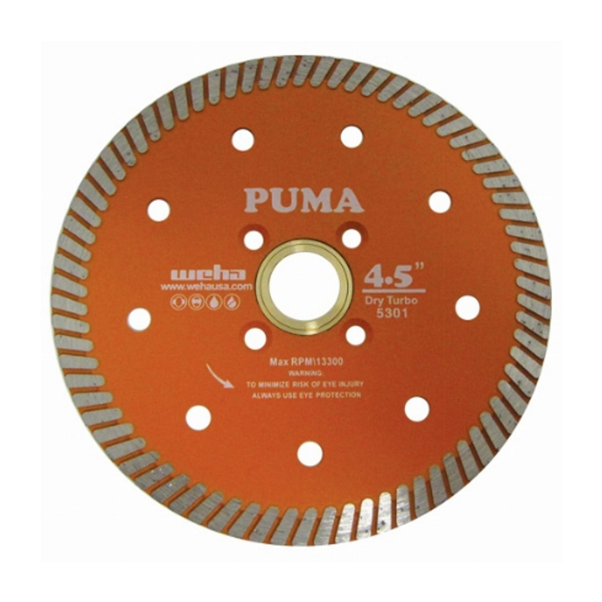 Weha USA 5" Vacuum Brazed Marble Blade for Marble, Limestone, Travertine and Other Soft Stones