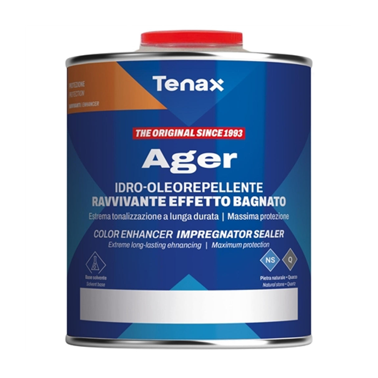 Tenax Ager Stone Enhancing Sealer for Marble, Granite, & Natural Stone Color Enriching, Stain Protection