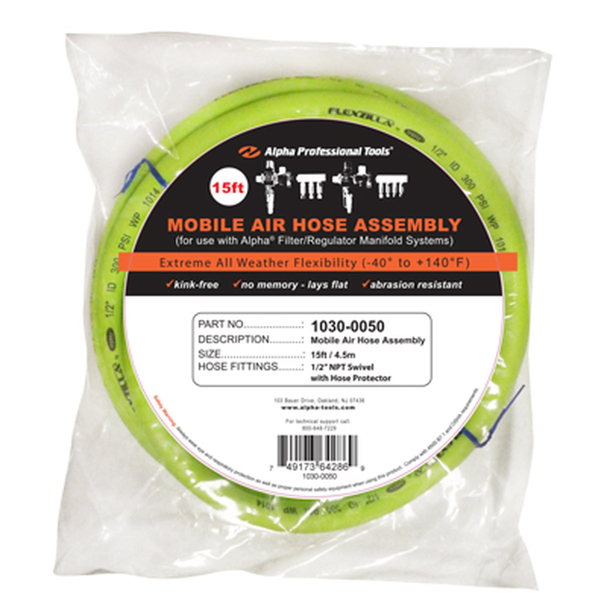 Hoses Air, Water, Mobile and Adapter hoses by Alpha Professional Tools