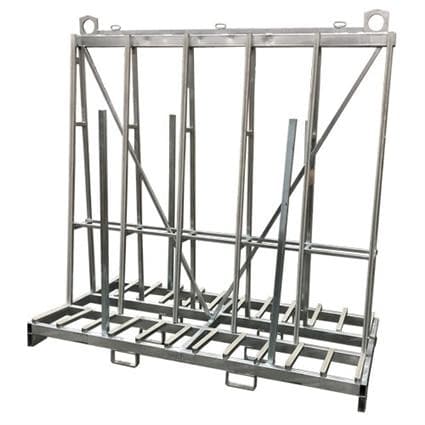 Weha Extra Tall Double-Sided A-Frame Transport Cart — 94" Tall, Steel