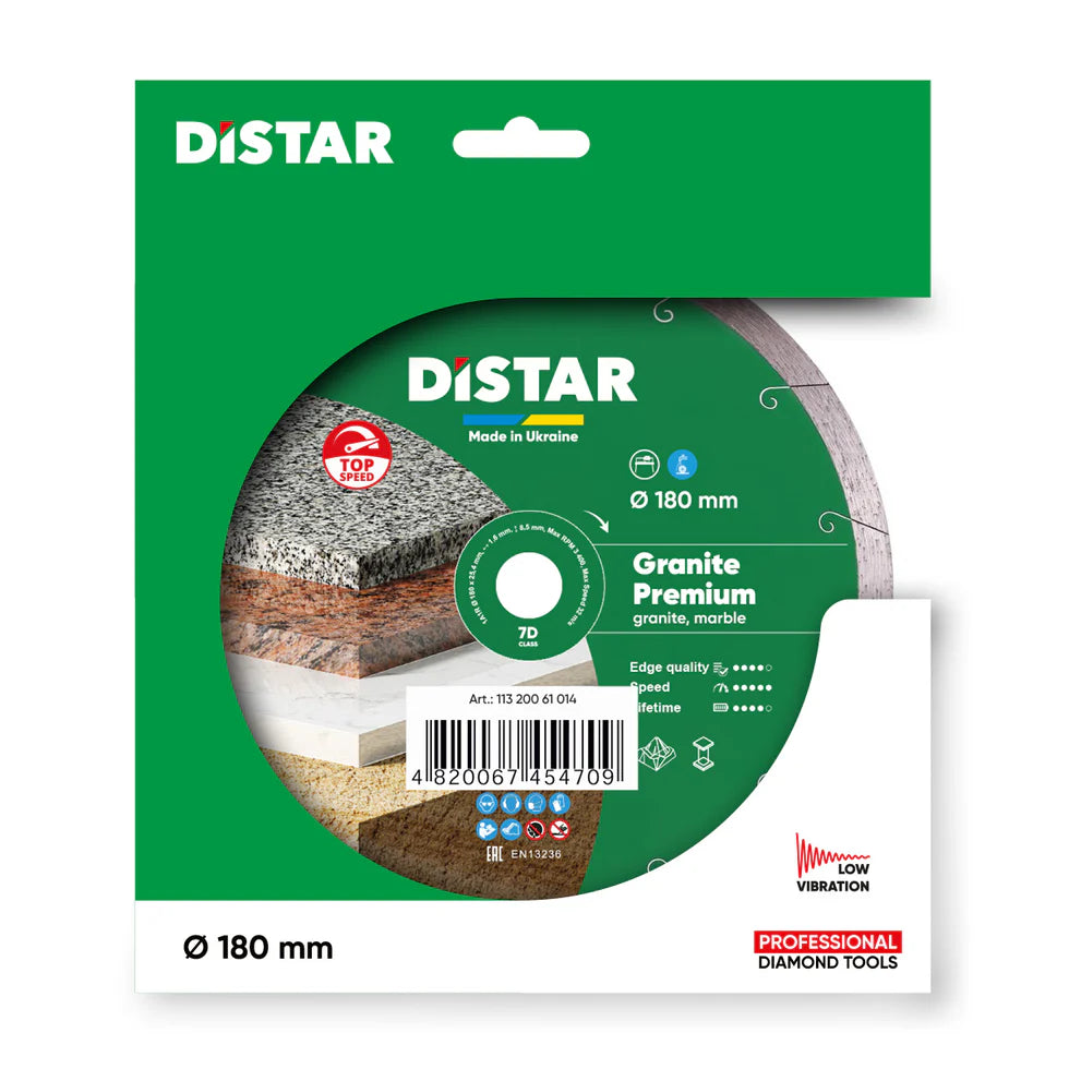 DiStar Granite Premium Diamond Blade 5"–16" – Wet Cutting for Granite, Marble & Stone