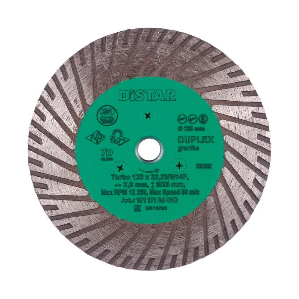 DiStar Turbo Duplex 5" Diamond Blade – Dual Function Granite Cutting & Grinding Tool