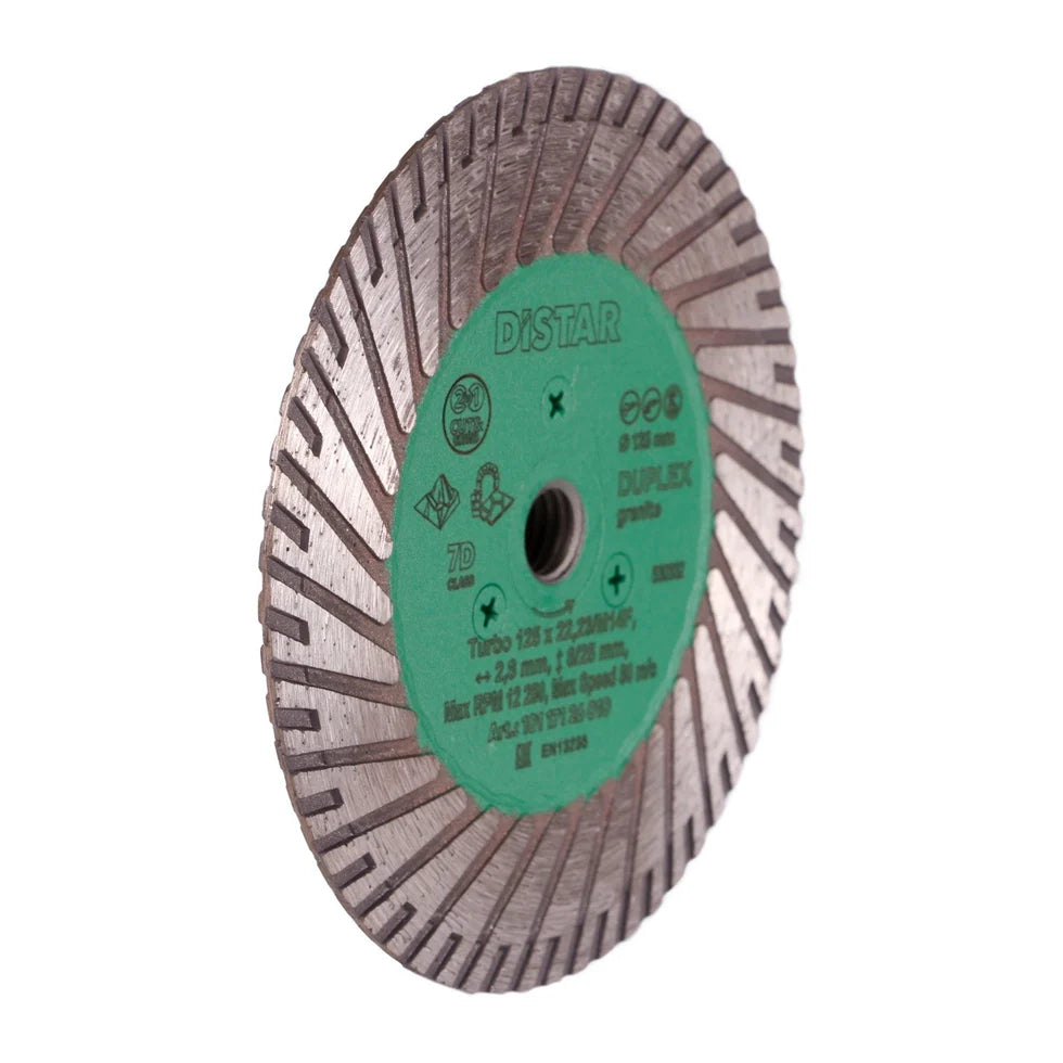 DiStar Turbo Duplex 5" Diamond Blade – Dual Function Granite Cutting & Grinding Tool