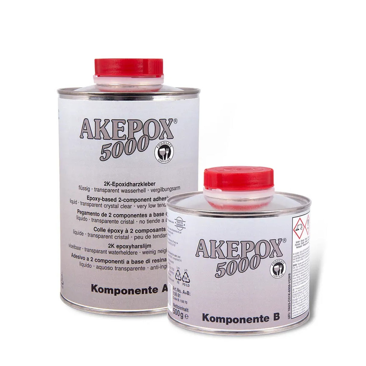 Akemi Akepox 5000 Flowing Transparent Two-Component Epoxy Adhesive — 1.5 kg