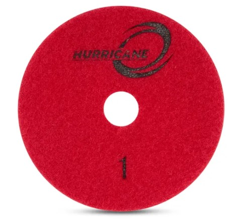 Diamax Hurricane ES White Resin 3-Step Pads 5 Inch for Granite - side view