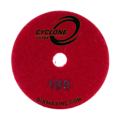Diamax Cyclone Ultra 3 Inch Polishing Pad for Granite and Stone - in use