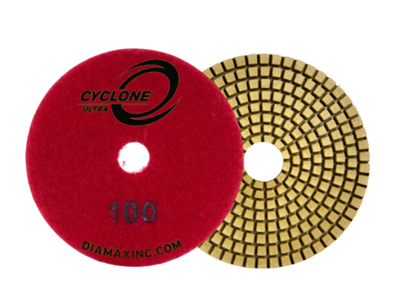 Diamax Cyclone Ultra 4 Inch Polishing Pad for Granite and Stone - side view