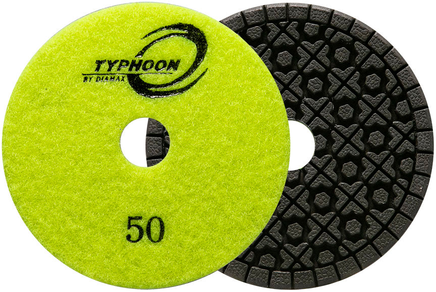 Diamax Typhoon Clover Resin 7-Step Polishing Pad for Stone Surfaces
