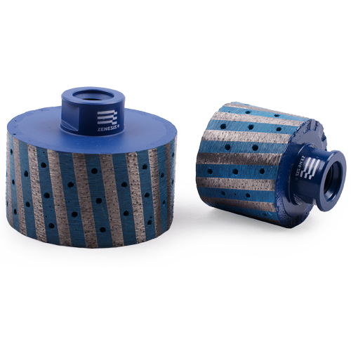 Zenesis Zero Tolerance Wheels - Milling Feature Resin-Filled Metal Segments for Fast Grinding - Dynamic Stone Tools