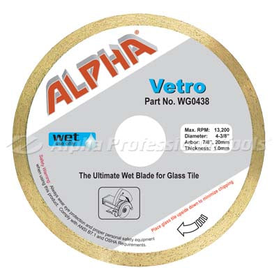 Alpha Vetro Wet Blade for Glass Tile and Onyx