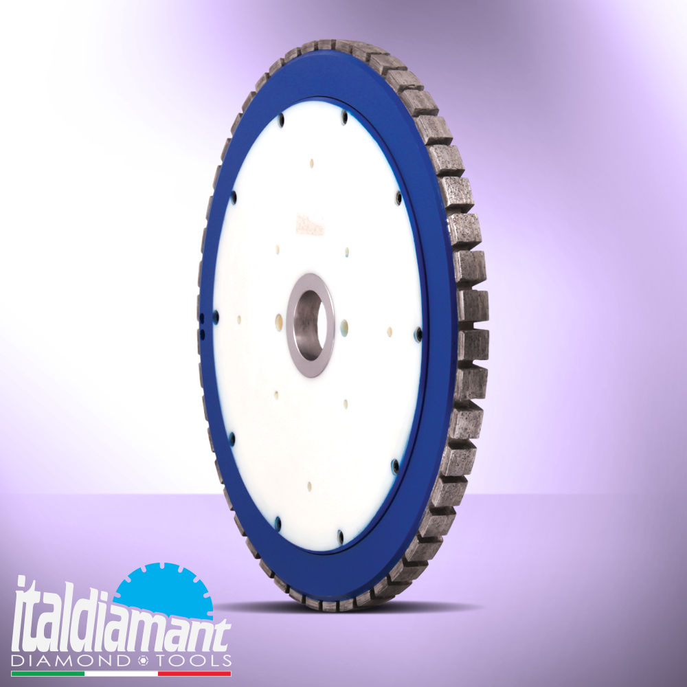 Italdiamant EvoGres Milling Wheel - 14" x 25 mm Teflon Core (Transversal Segment)