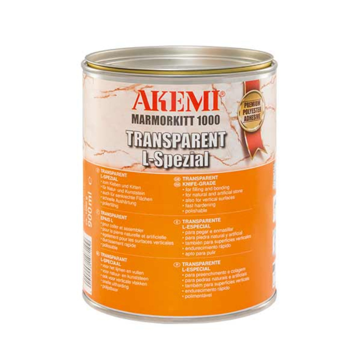 Akemi Marble Filler 1000 Transparent L-Special 1 kg. - Knife-Grade Polyester Adhesive