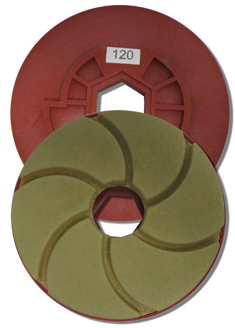 Tenax 5 Inch Snail Lock Flat Edge Premium Resin Diamond Polishing Wheel
