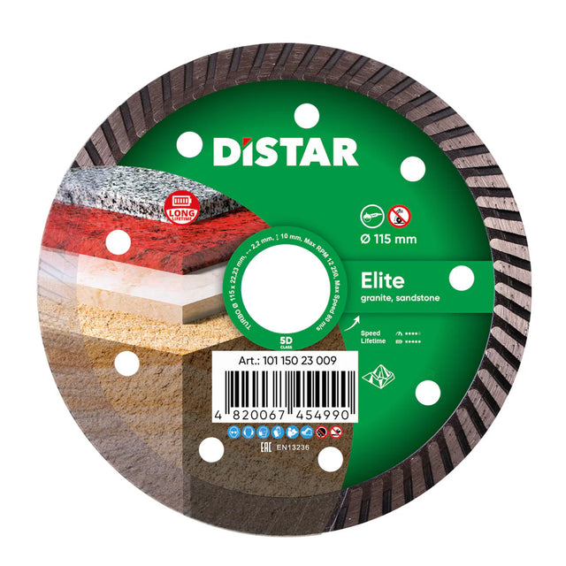 DiStar Elite Turbo Diamond Blade 4.57 for Colored Granite  Fast, Long-Lasting Cuts