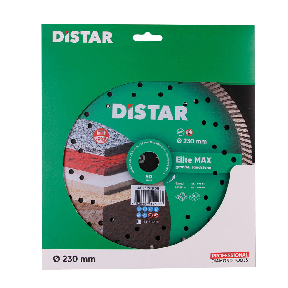 DiStar Elite Max Turbo Diamond Blade 9" – High-Speed Granite Cutting Disc