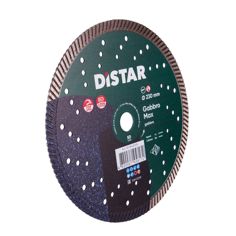 DiStar Gabbro Max Turbo 9" Diamond Blade – High-Performance Cutting for Black Granite & Stone