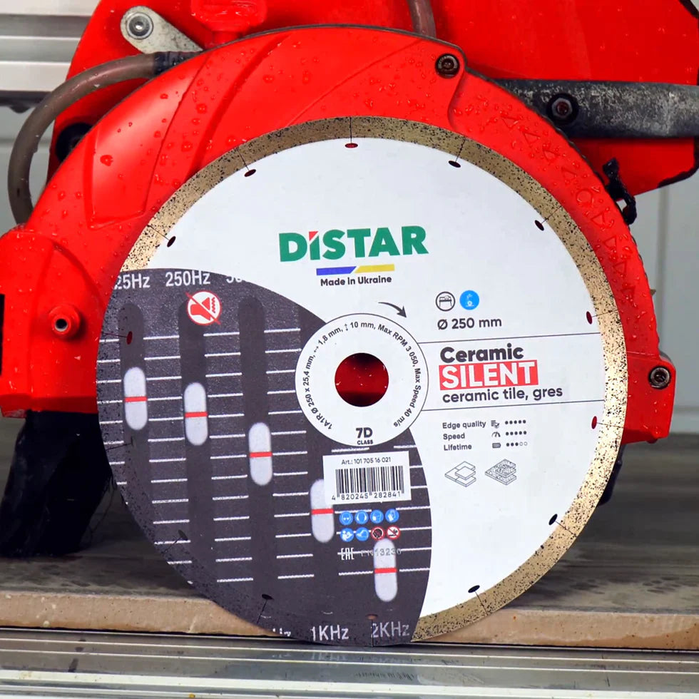 DiStar Ceramic Silent 8"–10" Diamond Blade – Low-Noise Cutting for Porcelain Gres