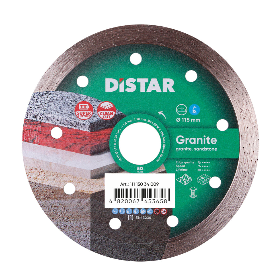 DiStar Granite Diamond Blade 4.516  High-Speed Wet Cutting for All Granite Types