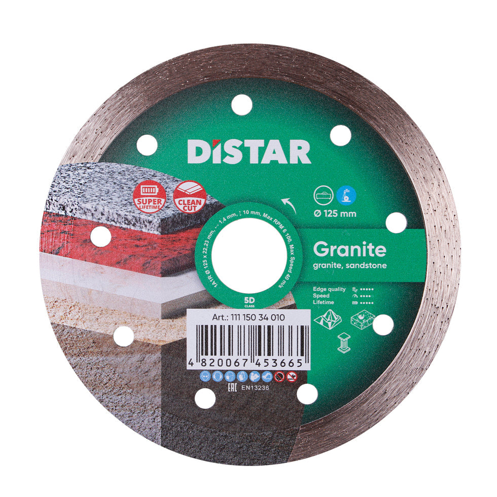 DiStar Granite Diamond Blade 4.516  High-Speed Wet Cutting for All Granite Types - packaging