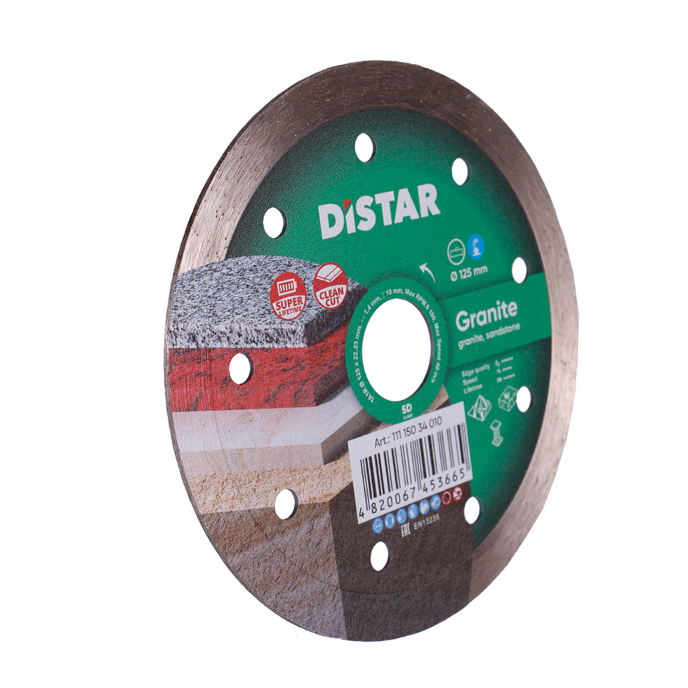 DiStar Granite Diamond Blade 4.516  High-Speed Wet Cutting for All Granite Types - dimensions