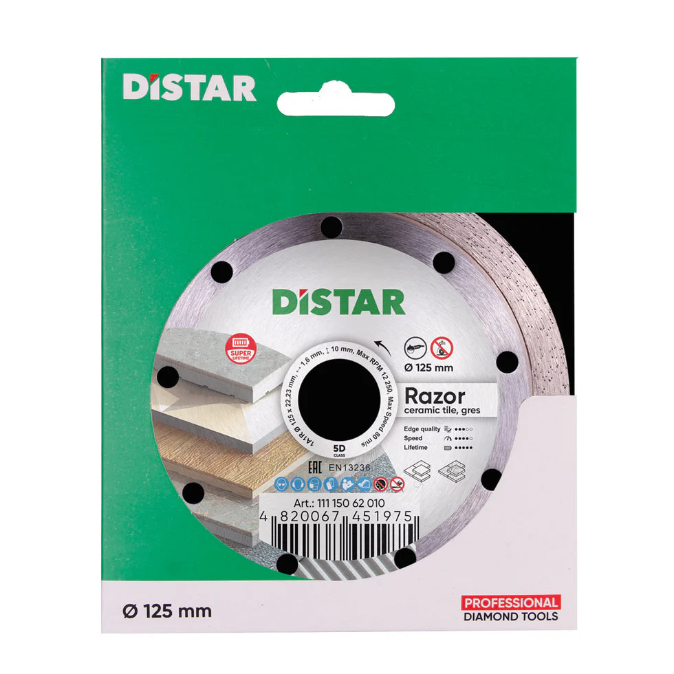 DiStar Razor 5" Diamond Blade for Ceramic & Porcelain – Smooth, Chip-Free Cutting