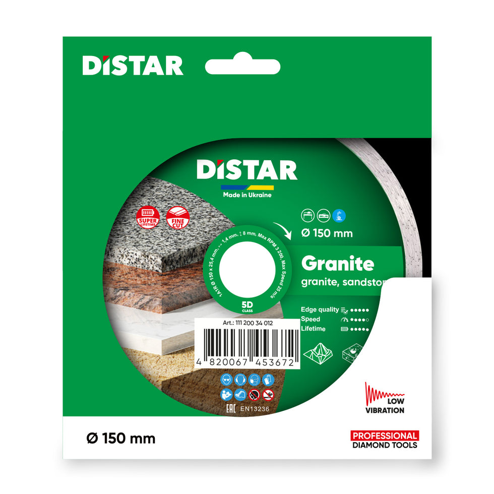 DiStar Granite Diamond Blade 4.516  High-Speed Wet Cutting for All Granite Types - side view