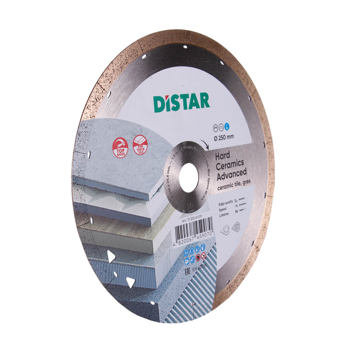 DiStar Hard Ceramics Advanced Diamond Blade 7"–14" – Thick Porcelain & Dekton Cuts