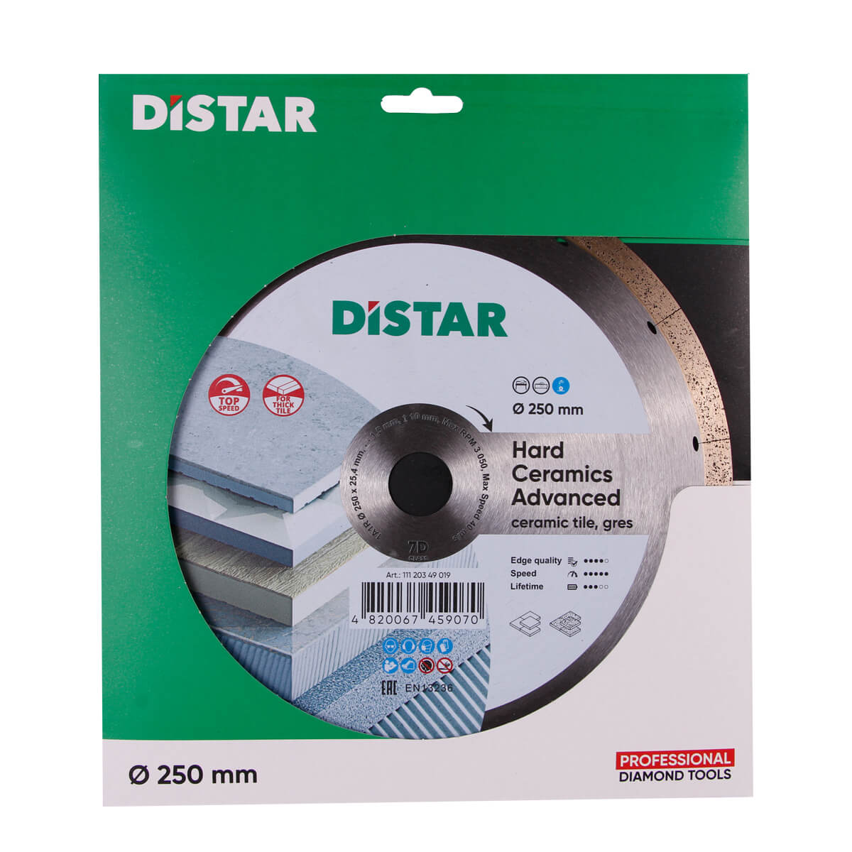 DiStar Hard Ceramics Advanced Diamond Blade 7"–14" – Thick Porcelain & Dekton Cuts