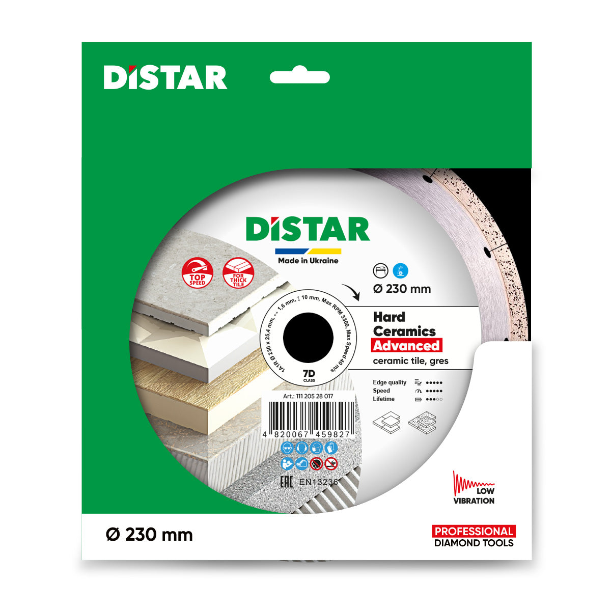 DiStar Hard Ceramics Advanced Diamond Blade 7"–14" – Thick Porcelain & Dekton Cuts