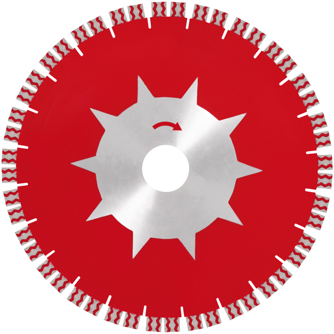 Weha Grey Leopard Split Segment Silent Core Diamond Bridge Saw Blade for Quartzite and Granite