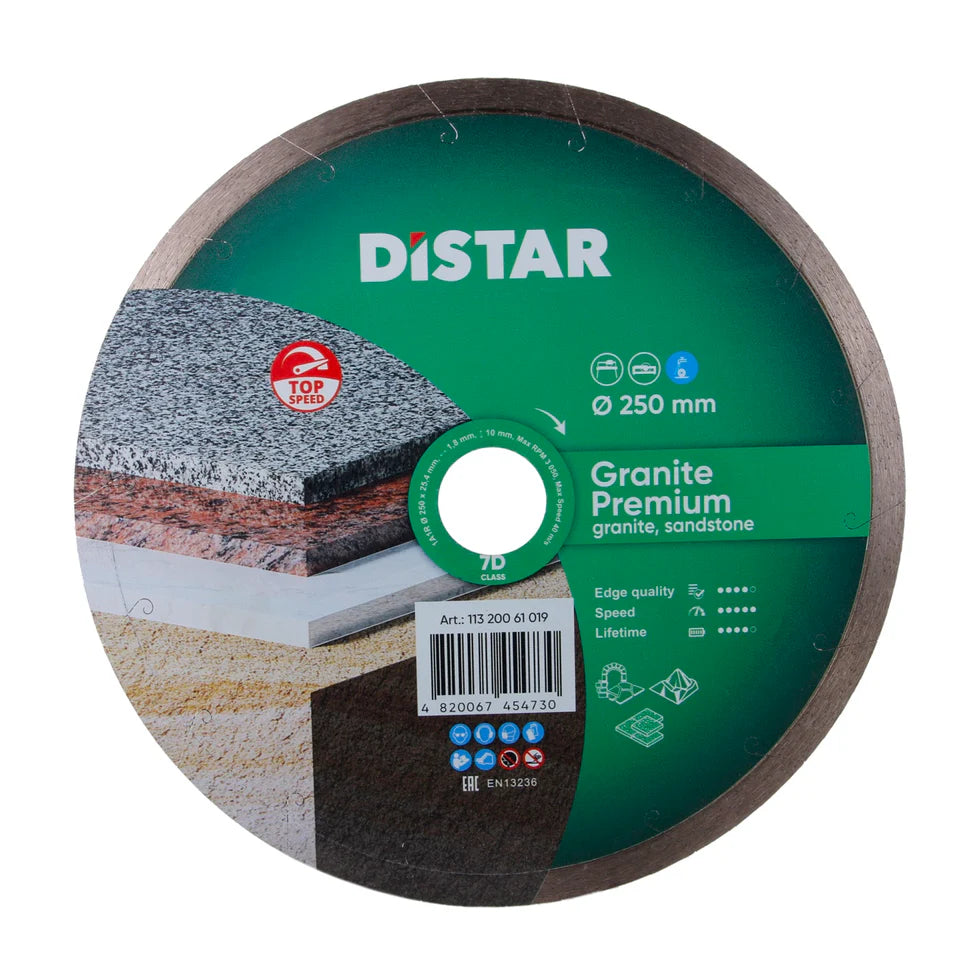 DiStar Granite Premium Diamond Blade 5"–16" – Wet Cutting for Granite, Marble & Stone