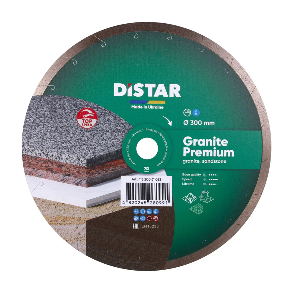 DiStar Granite Premium Diamond Blade 5"–16" – Wet Cutting for Granite, Marble & Stone