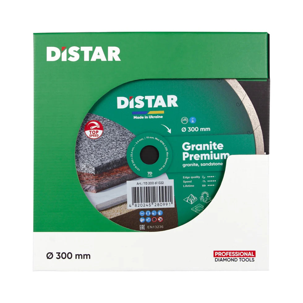 DiStar Granite Premium Diamond Blade 5"–16" – Wet Cutting for Granite, Marble & Stone