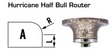 HURRICANE HALF BULLNOSE ROUTER BIT (SHAPE A)