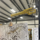 Weha Yellow Forklift Boom for natural and engineered stone slabs