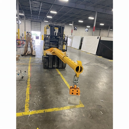 Weha Yellow Forklift Boom for natural and engineered stone slabs